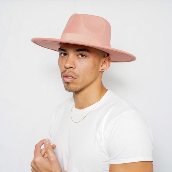 Salmon Fedora Hat - Picture 1 of 3